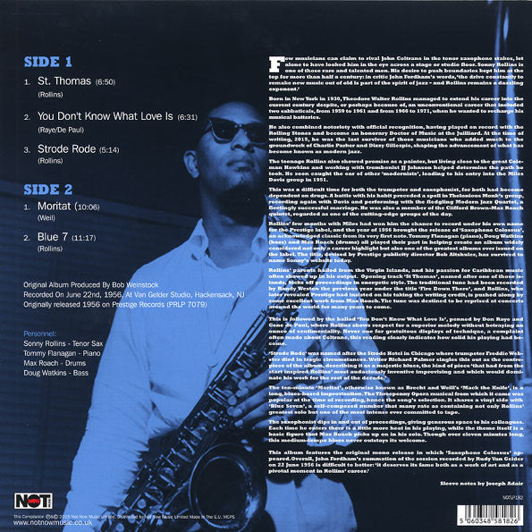 Saxophone Colossus by Sonny Rollins Groovie Records