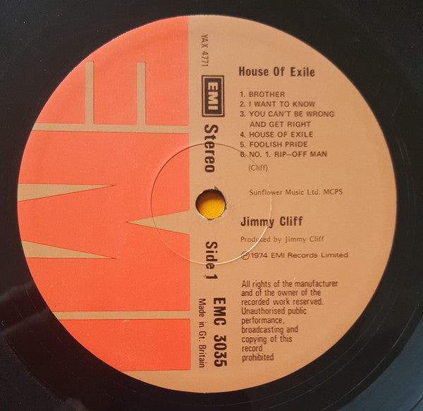 House Of Exile by Jimmy Cliff Groovie Records