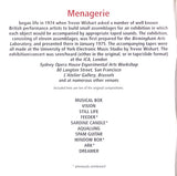 Menagerie / Beach Singularity / Vocalise