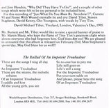 Songs Of An Impotent Troubadour