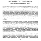 Mouvement . Rythme . Étude
