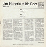 Jimi Hendrix At His Best (Volume 1)