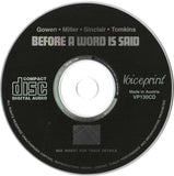 Before A Word Is Said