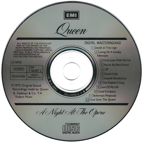 A Night At The Opera by Queen - Groovierecords.com – Groovie Records