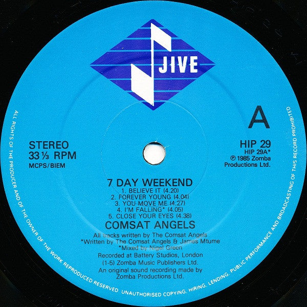 7 Day Weekend By Comsat Angels The Groovierecords Groovie Records 7 day weekend by comsat angels the groovierecords groovie records