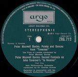 Points And Dances From 'Taverner' / Second Fantasia On John Taverner's 'In Nomine'